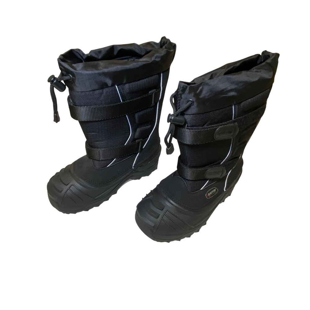 Baffin Young Eiger Junior Winter Snow Boots Black Waterproof Youth US 6